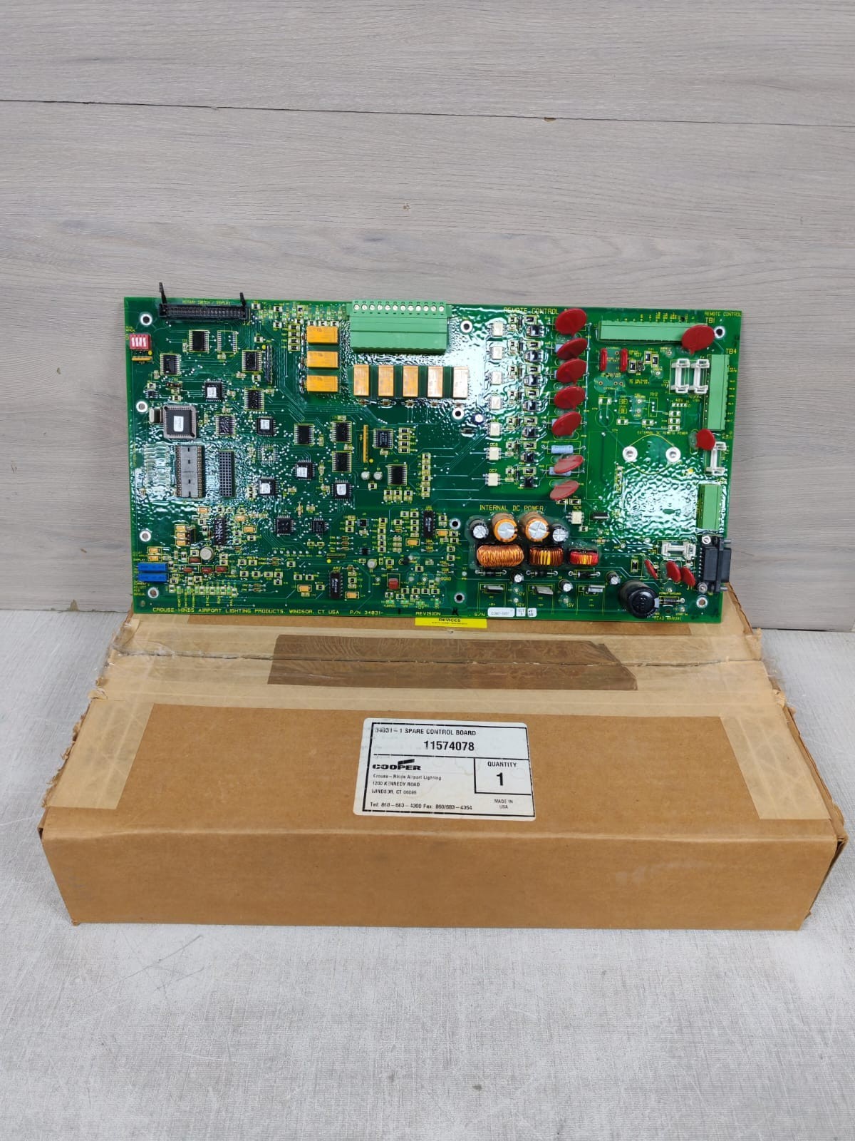 COOPER CROUSE-HINDS P/N: 34031-1 REV.K SPARE CONTROL BOARD
