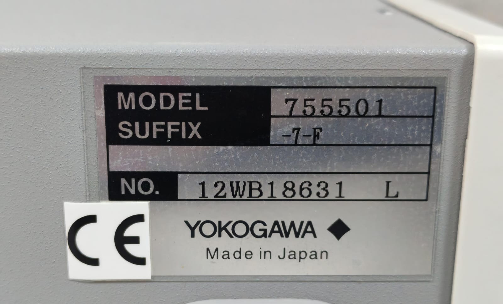 Yokogawa 755501 YOKOGAWA 7555 / 755501 -7-F 12WB18631 L DIGITAL MULTIMETER UNIT 230V 9
