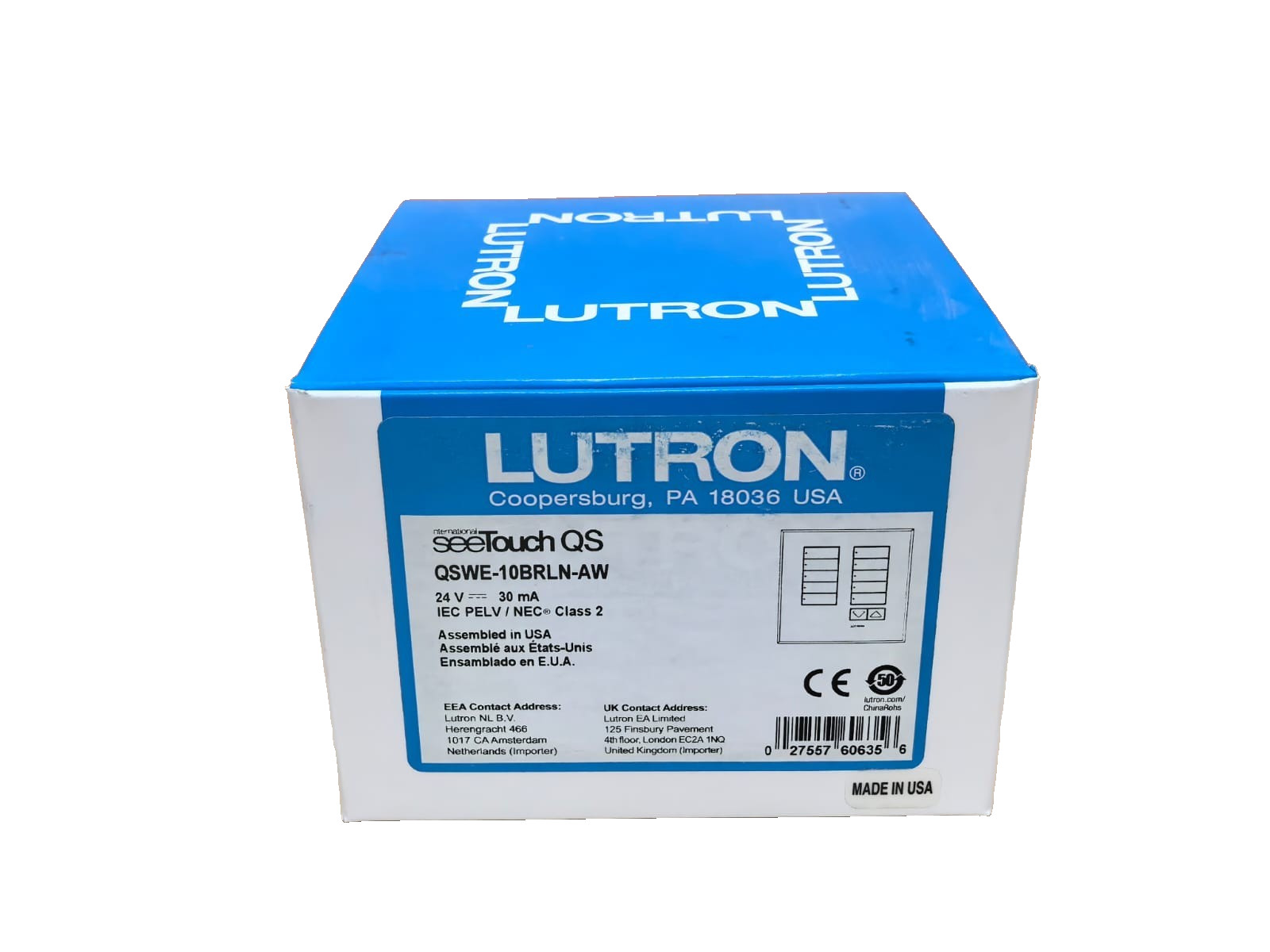 LUTRON AW-10 LUTRON QSWE-10BRLN-AW 10-BUTTON WALLSTATION 9