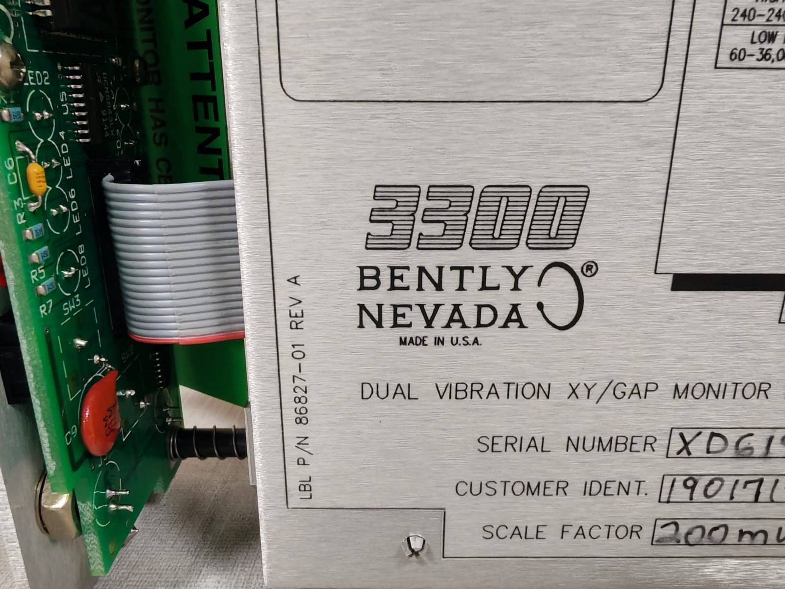 Bently Nevada 3300/16 3300/16-03-01-00-01-01-00 BENTLY NEVADA 3300/16 3300/16-03-01-00-01-01-00 XY/GAP DUAL VIBRATION MONITOR 6