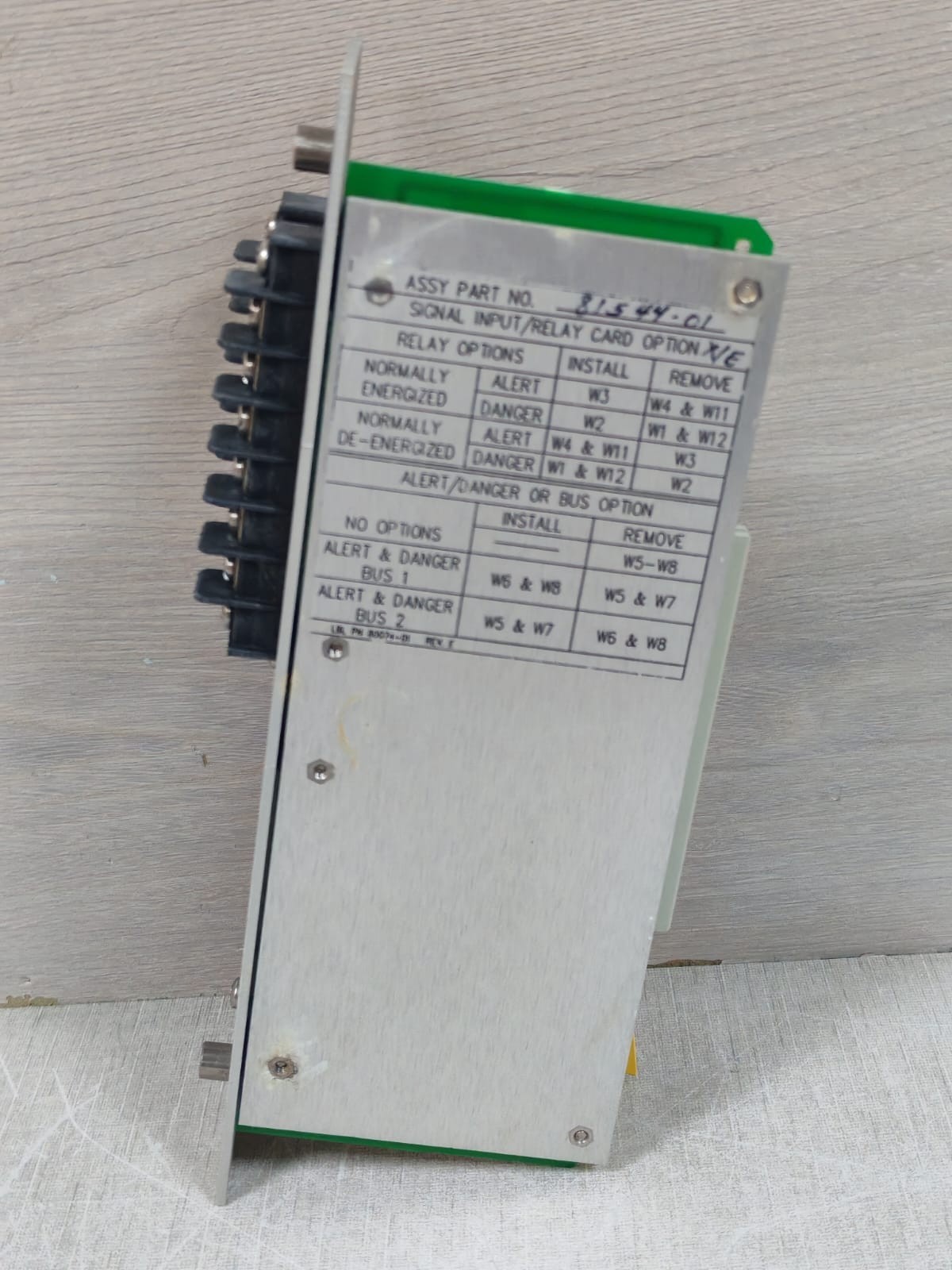 Bently Nevada CARD-81544 BENTLY NEVADA 81544-01 / 78462-020 M XDUCR I/O & RECORD TERMINAL RELAY CARD 5