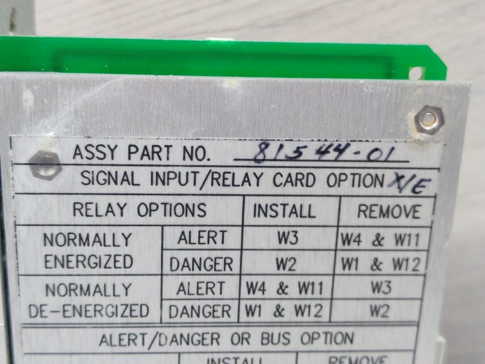 Bently Nevada CARD-81544 BENTLY NEVADA 81544-01 / 78462-020 M XDUCR I/O & RECORD TERMINAL RELAY CARD 7