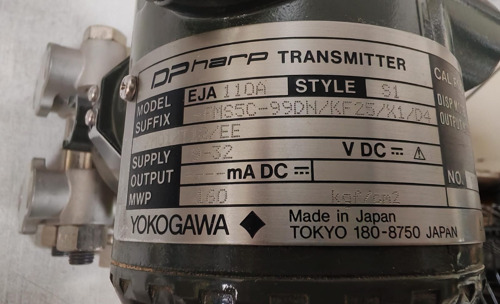 Yokogawa KF25/X1/D4/M01/T12/EE YOKOGAWA EJA 110A S1 / -FMS5C-99DN/KF25/X1/D4/M01/T12/EE DPharp TRANSMITTER 7