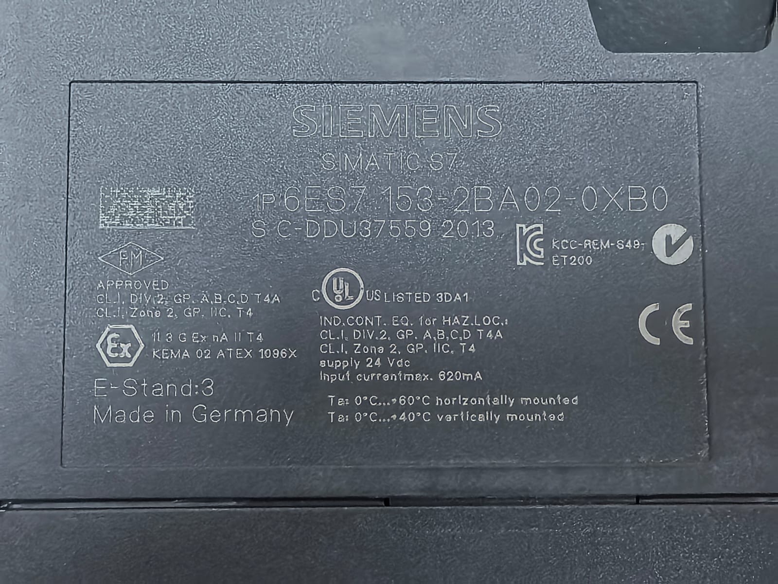 Siemens 6ES7 153-2BA.3-0XB0 SIEMENS 6ES7 153-2BA.3-0XB0 DP SLAVE INTERFACE MODULE V5.0.14 4
