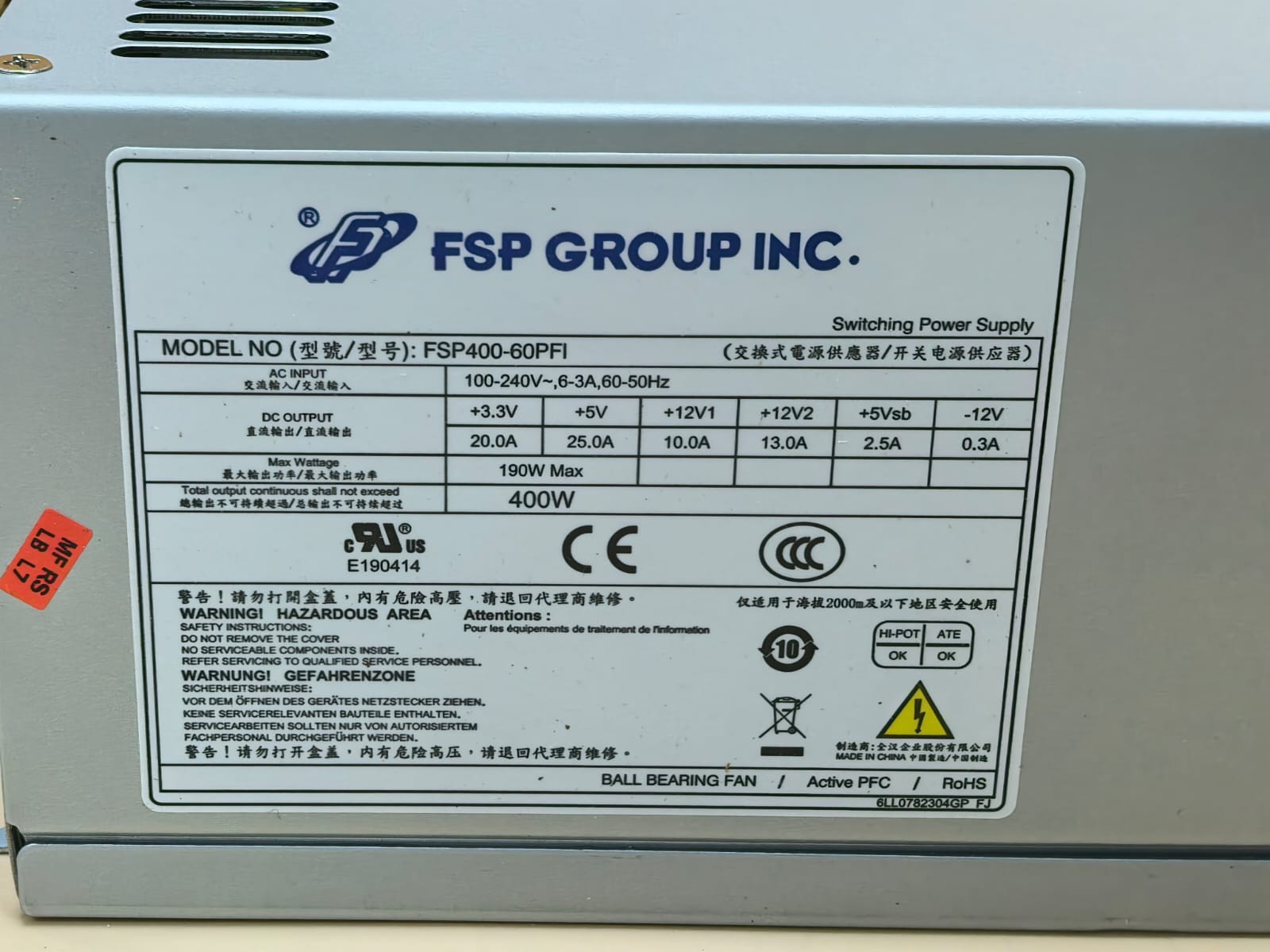 Siemens A5E30484424 SIEMENS A5E30484424 POWER SUPPLY 100/240 VAC 2
