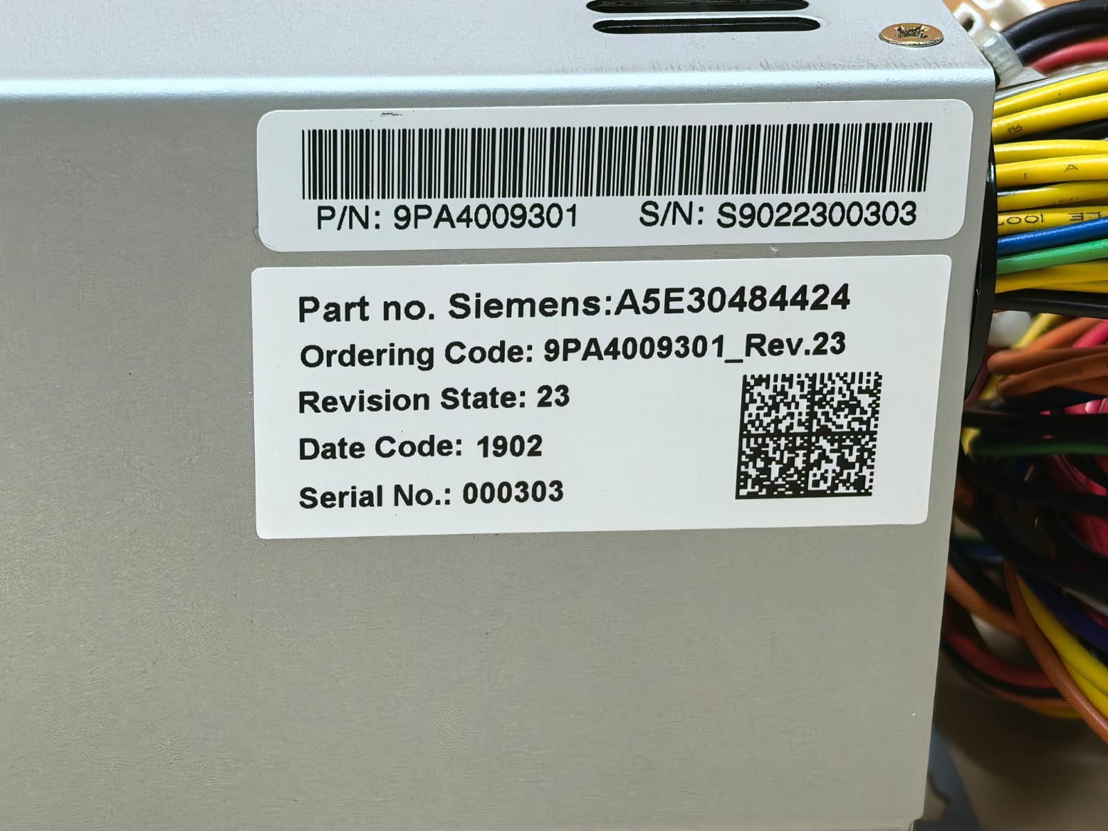 Siemens A5E30484424 SIEMENS A5E30484424 POWER SUPPLY 100/240 VAC 4
