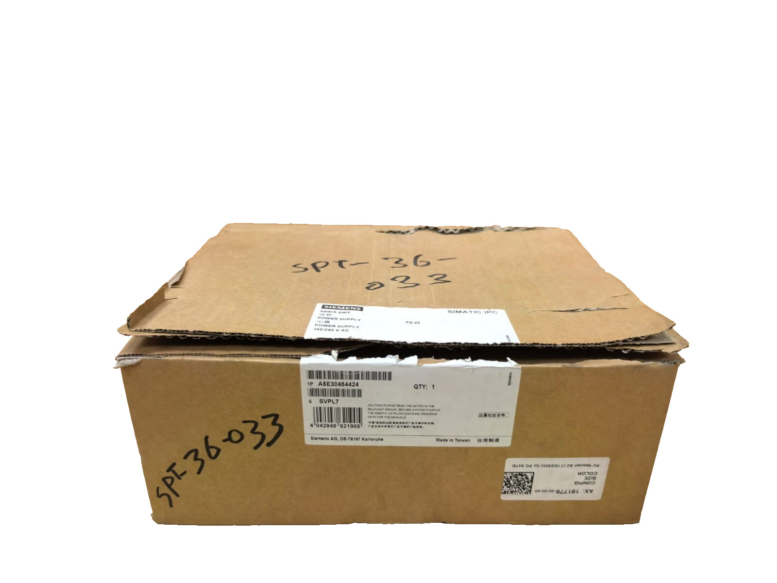 Siemens A5E30484424 SIEMENS A5E30484424 POWER SUPPLY 100/240 VAC 10