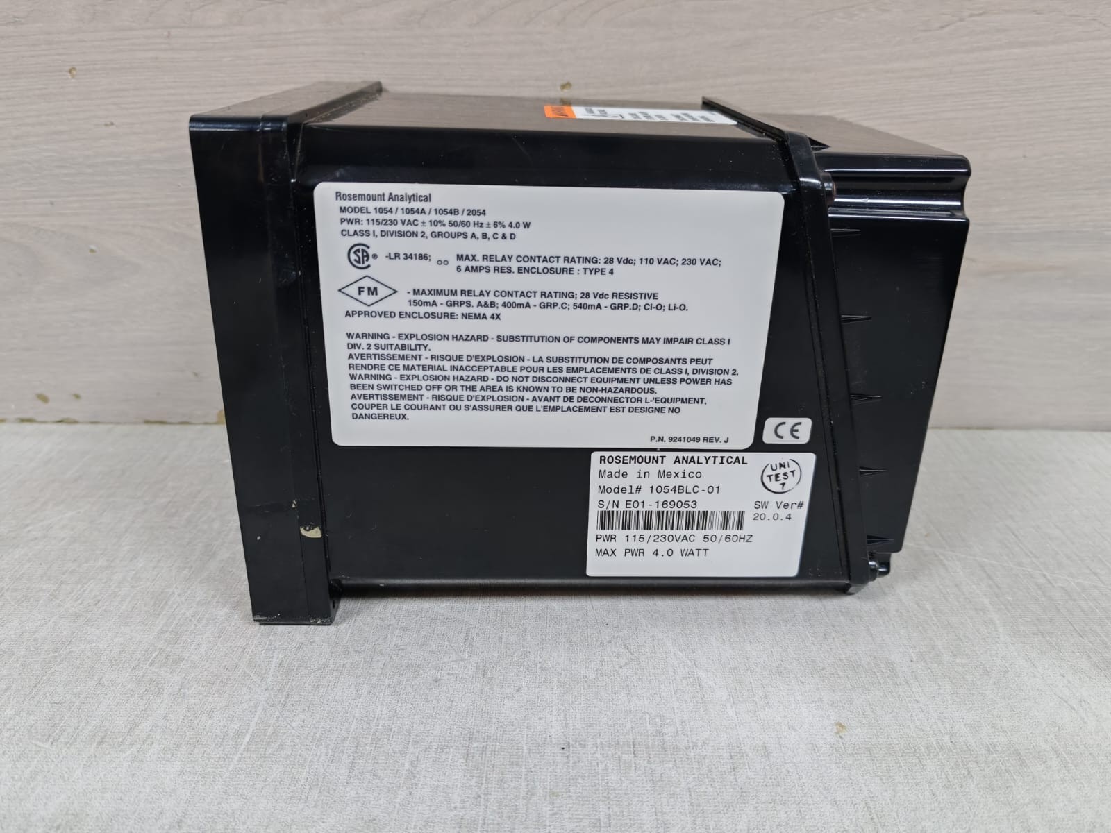 ROSEMOUNT ANALYTICAL 1054BLC-01 ROSEMOUNT ANALYTICAL 1054B / 1054BLC-01 LOW CONDUCTIVITY ANALYZER LCD 115-230VAC 8