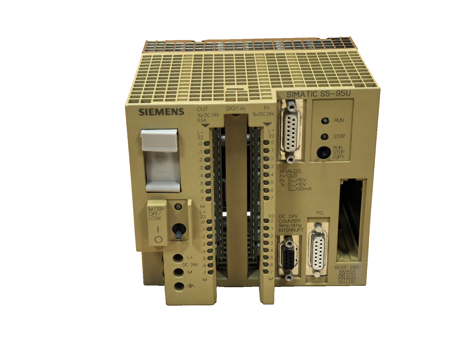 Siemens 6ES5 095-8MA05 SIEMENS 6ES5 095-8MA05 SIMATIC S5 COMPACT CONTROLLER 2