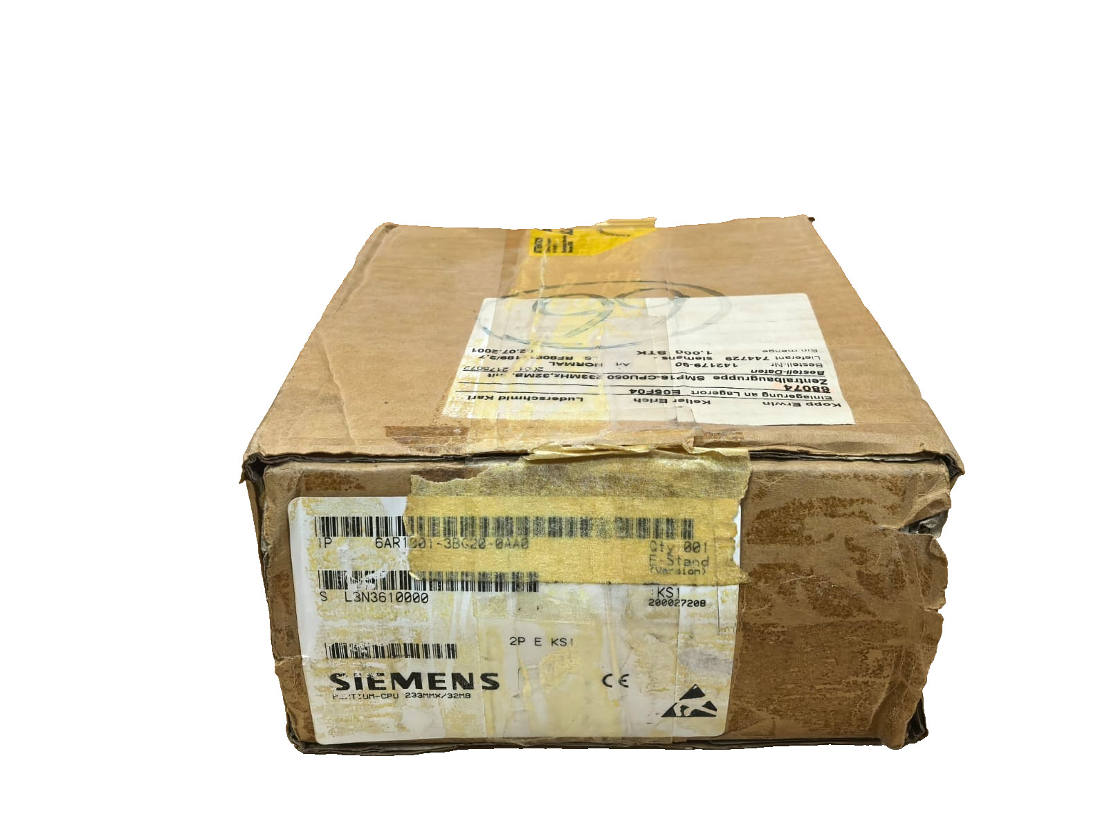 Siemens 6AR1001-3BG20-0AA0 SIEMENS 6AR1001-3BG20-0AA0 CENTRAL PROCCESSING UNIT CPU 233MMX /32 PMC 9