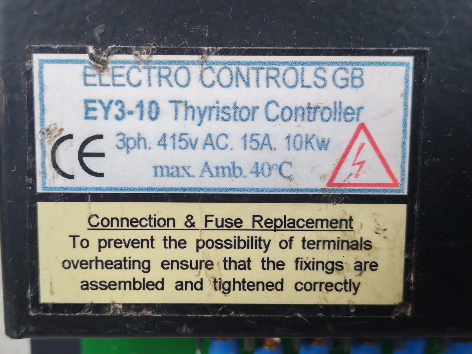ELECTRO CONTROLS GB EY3-10 ELECTRO CONTROLS GB EY3-10 THYRISTOR CONTROLLER 2