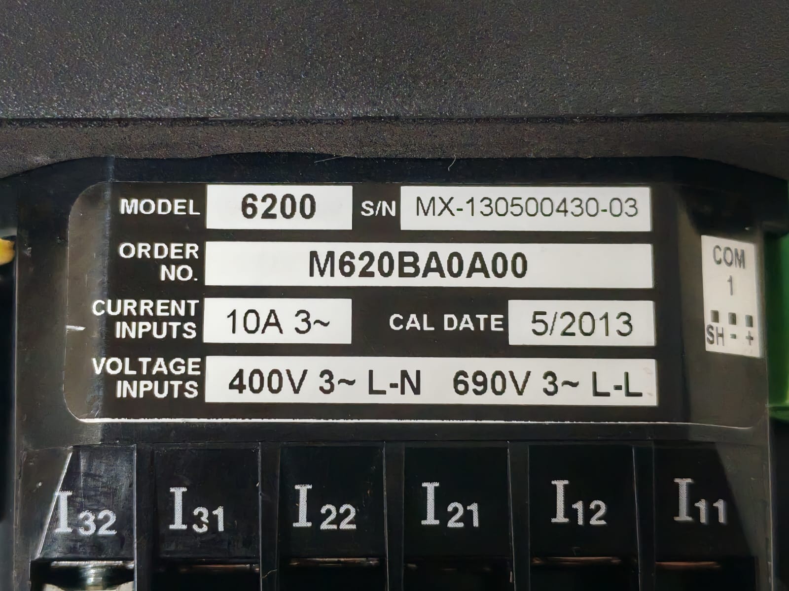 SCHNEIDER ELECTRIC I06200 /M620BA0A00 SCHNEIDER ELECTRIC I06200 /M620BA0A00 POWERLOGIC POWER & ENERGY METER 7