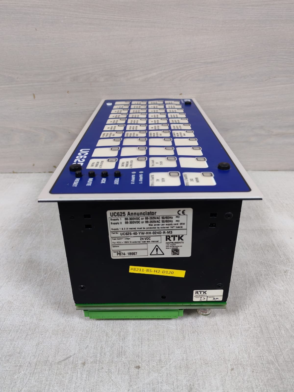 RTK INSTRUMENTS UC625 / UC625-40-YW-HH-024D-R-M3 RTK INSTRUMENTS UC625 / UC625-40-YW-HH-024D-R-M3 ALARM ANNUNCIATOR 24VDC 9
