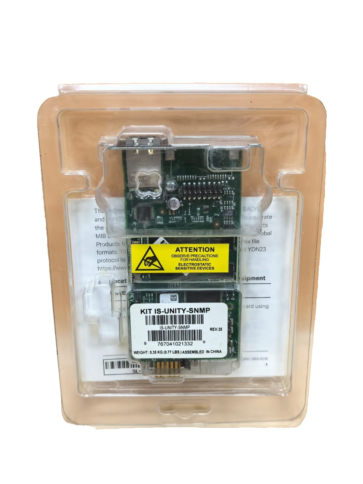 VERTIV LIEBERT 417831G/4 REV.25 VERTIV LIEBERT IS-UNITY-SNMP 417831G/4 REV.25 COMMUNICATION CARD 2