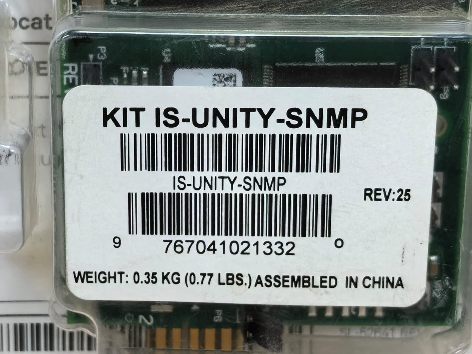 VERTIV LIEBERT 417831G/4 REV.25 VERTIV LIEBERT IS-UNITY-SNMP 417831G/4 REV.25 COMMUNICATION CARD 3