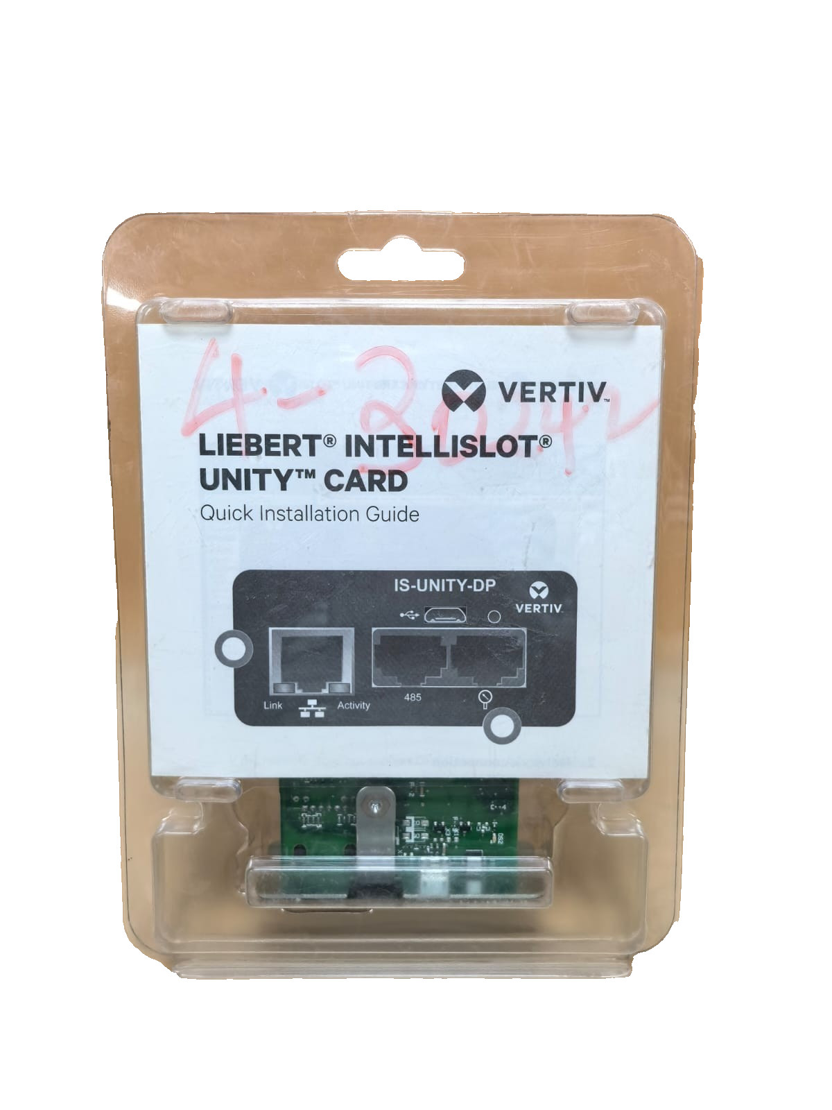 VERTIV LIEBERT IS-UNITY-SNMP 417831G/4 REV.25 COMMUNICATION CARD