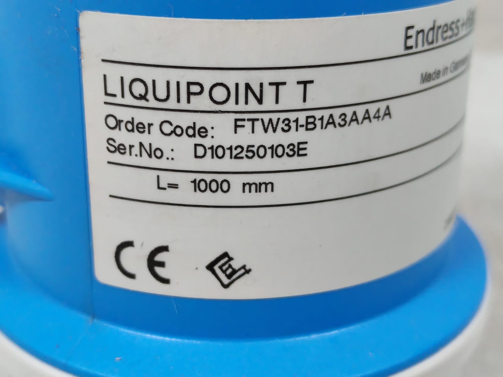 ENDRESS+HAUSER FTW31-B1A3AA4A 52013828 ENDRESS+HAUSER LIQUIPOINT T FTW31-B1A3AA4A 52013828 POINT LEVEL SWITCH 7