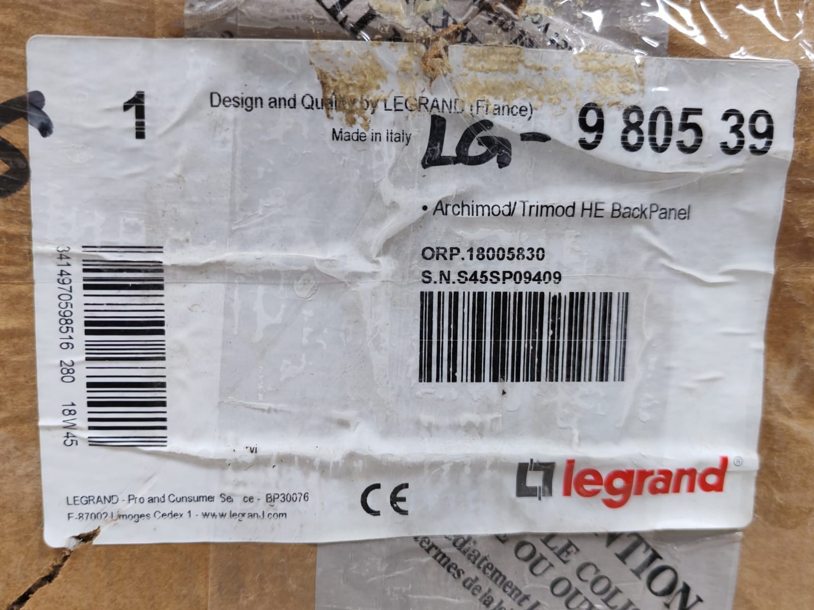 Legrand LEGRAND-9-805-39-ARCHIMOD LEGRAND 9 805 39 ARCHIMOD / TRIMOD HE BACK PANEL BOARD W/ SNMP CS 141B SK CARD 5