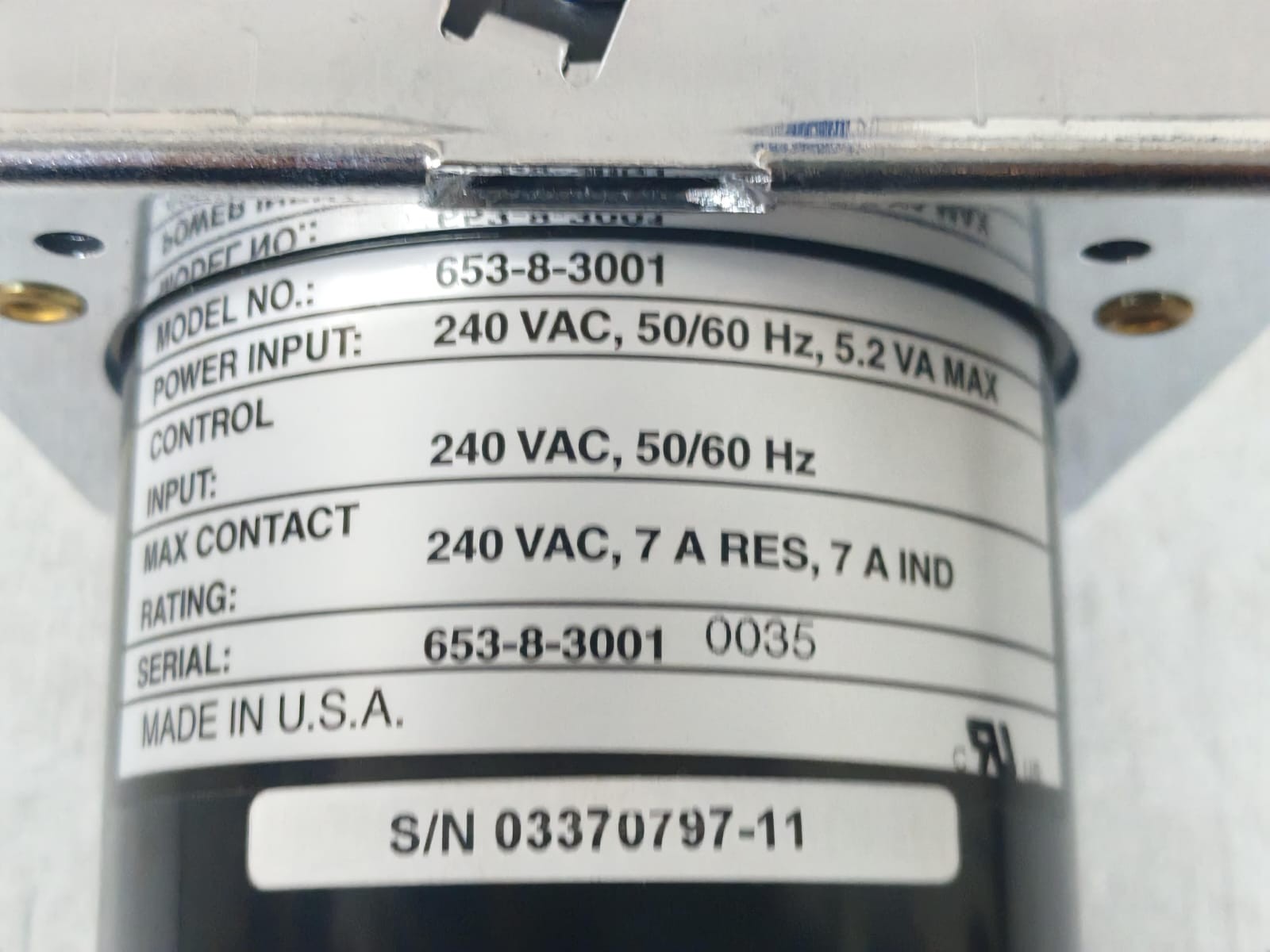 AUTOMATIC TIMING & CONTROLS 653-8-3001 AUTOMATIC TIMING & CONTROLS 653-8-3001 MICROPROCESSOR TIMER 240VAC 7