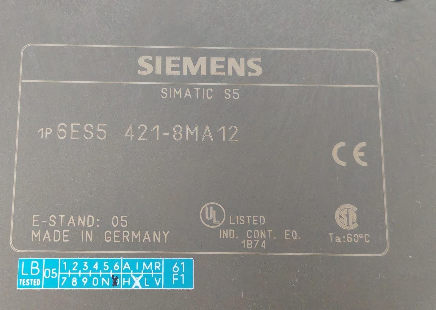Siemens 6ES5-421-8MA12 SIEMENS SIMATIC S5 6ES5-421-8MA12 DIGITAL INPUT MODULE 24VDC 9
