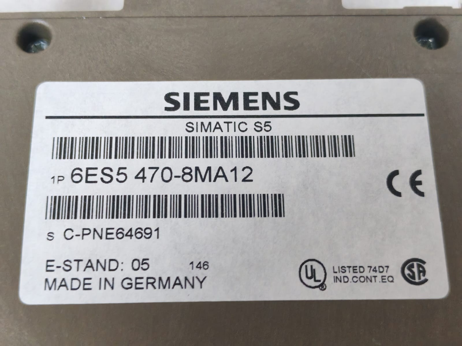 Siemens 6ES5-470-8MA12 SIEMENS SIMATIC S5 6ES5-470-8MA12 ANALOG INPUT MODULE 24VDC 9
