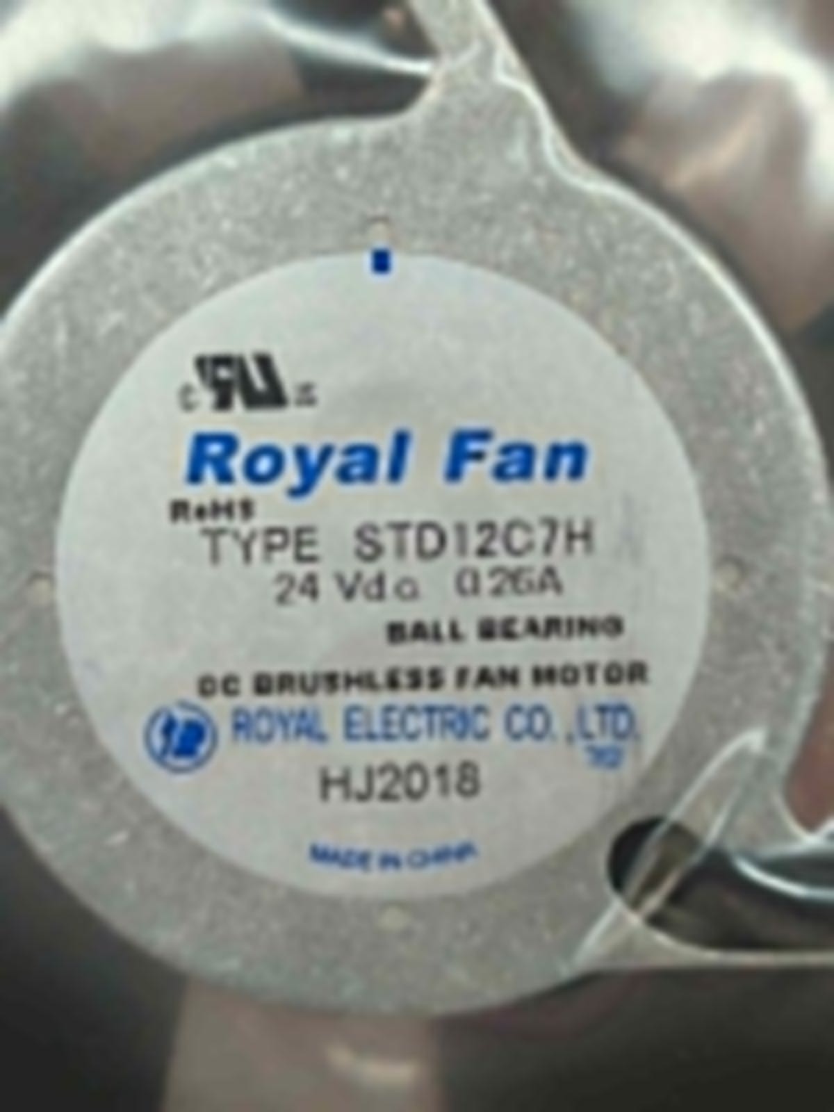 ROYAL FAN STD12C7H 707974-21R ROYAL FAN STD12C7H 707974-21R COOLING FAN 24VDC 3