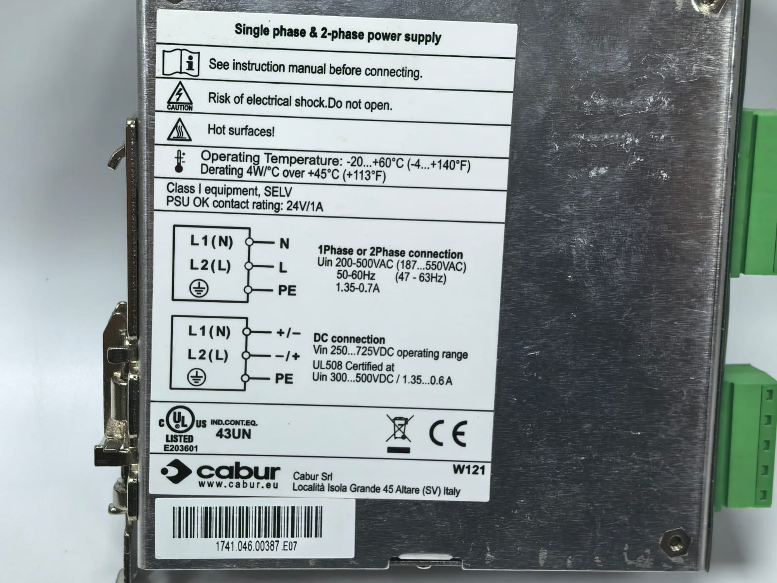 CABUR XCSW121C CABUR XCSW121C UNIVERSAL POWER SUPPLY 4