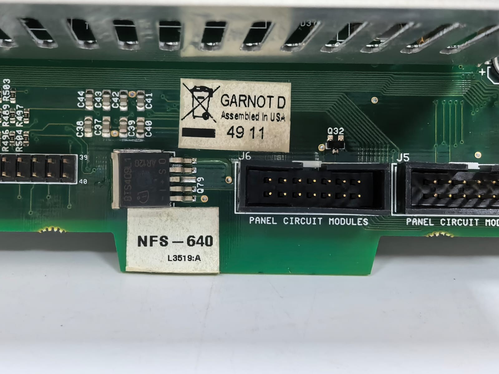 NOTIFIER NFS-640PCA NOTIFIER NFS-640PCA CONTROL PANEL REPLACEMENT BOARD 5