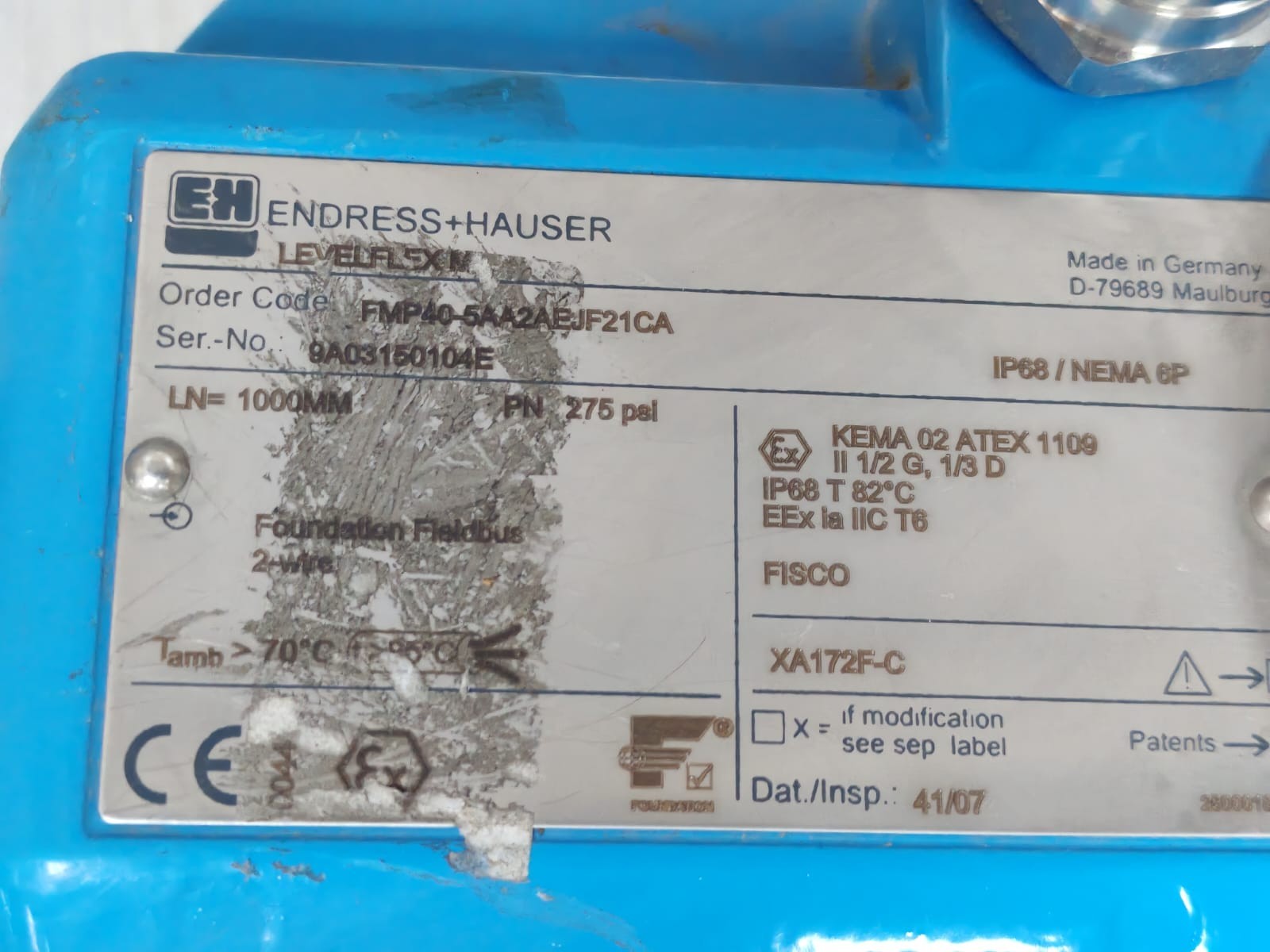 Endress+Hauser FMP40-5AA2AEJF21CA ENDRESS+HAUSER FMP40-5AA2AEJF21CA LEVELFLEX M LEVEL TRANSMITTER 8