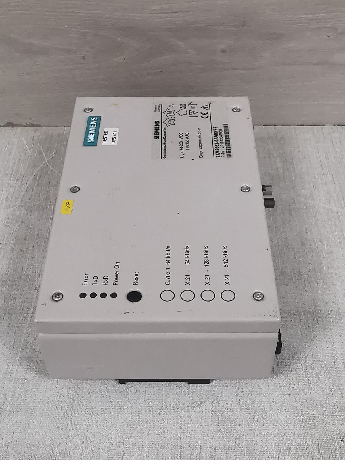 Siemens 7XV5662-0AA00/FF SIEMENS 7XV5662-0AA00/FF COMMUNICATION CONVERTER 115-250VA 8