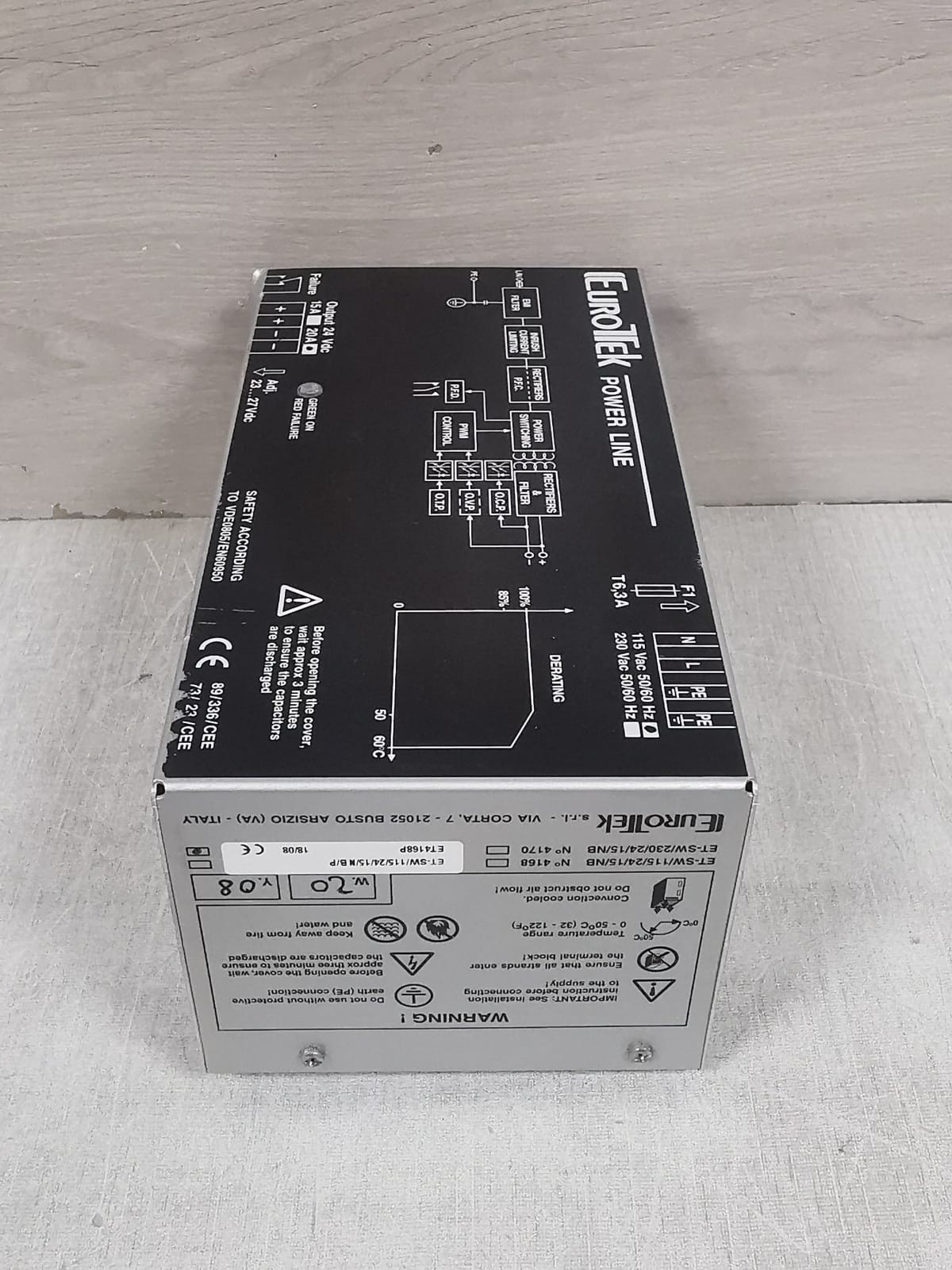 EUROTEK ET-SW/115/24/15/NB / ET-SW/115/24/15/N/B/P EUROTEK ET-SW/115/24/15/NB / ET-SW/115/24/15/N/B/P SWITCHED POWER SUPPLY 6