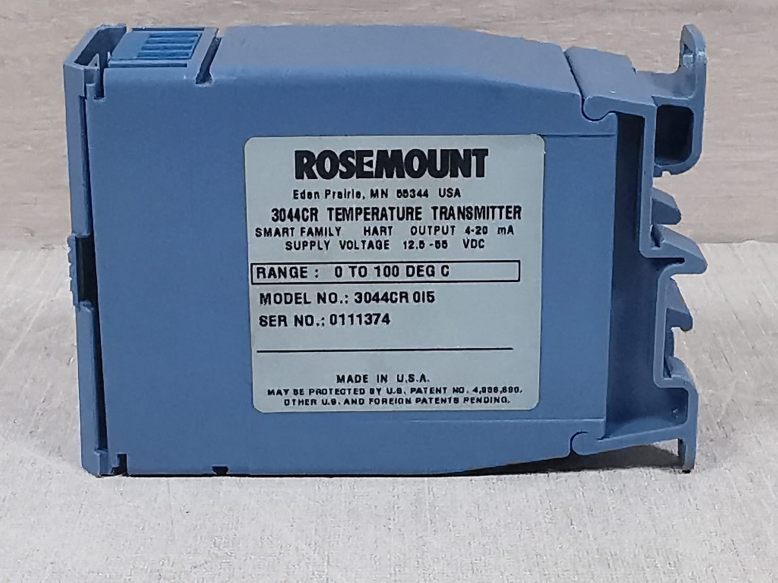 Rosemount 3044CR9 / 3044CR0I5 ROSEMOUNT 3044CR9 / 3044CR0I5 TEMPERATURE TRANSMITTER 0-100 DEG C 10