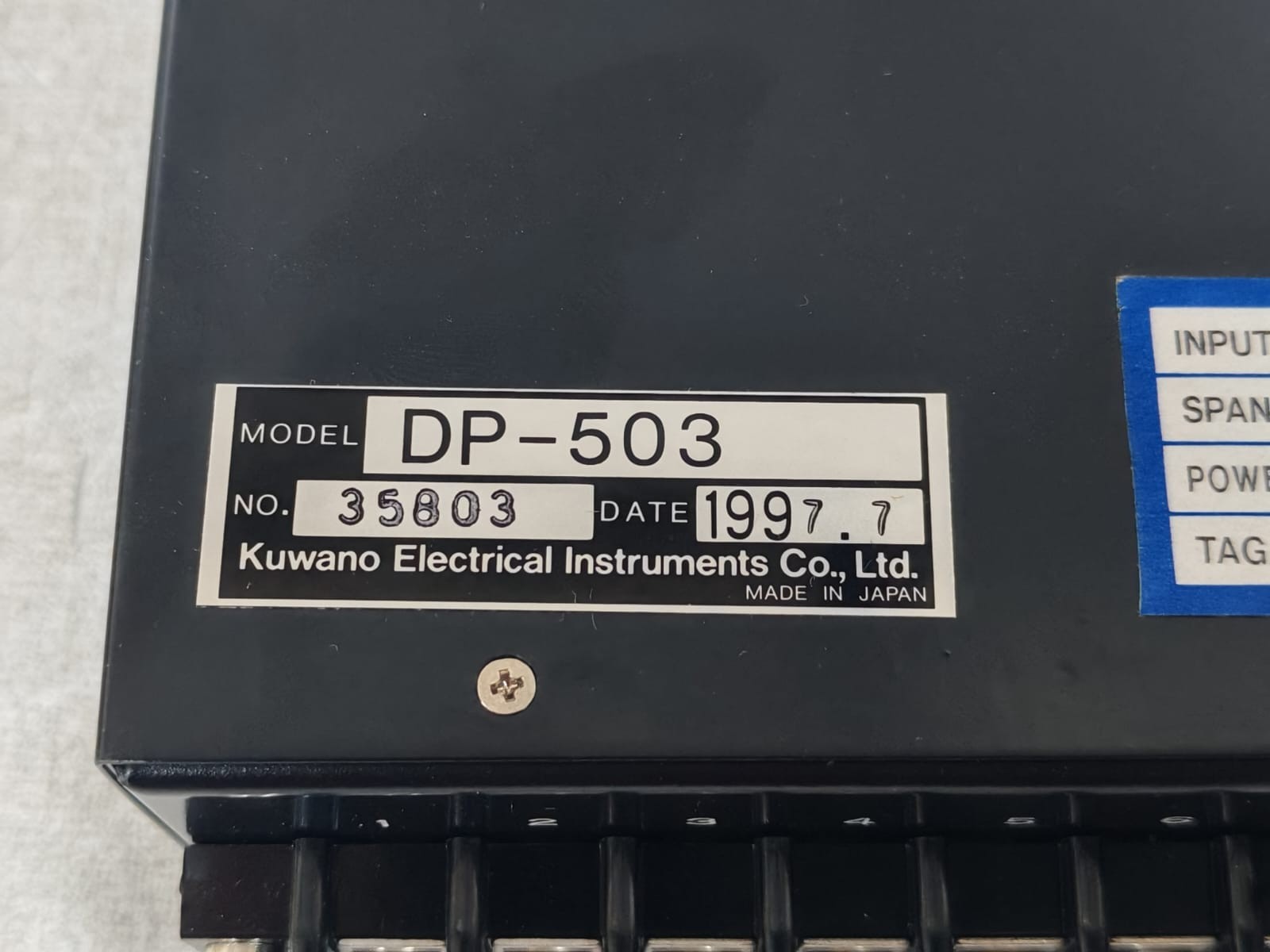 KUWANO ELECTRICAL INTRUMENTS DP-503 KUWANO ELECTRICAL INTRUMENTS DP-503 MODULE 100V 7