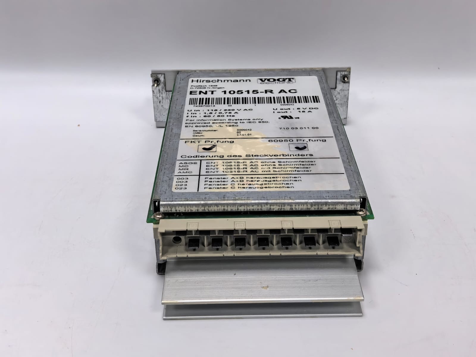 HIRSCHMANN ENT 10515-R AC HIRSCHMANN ENT 10515-R AC POWER SUPPLY 8