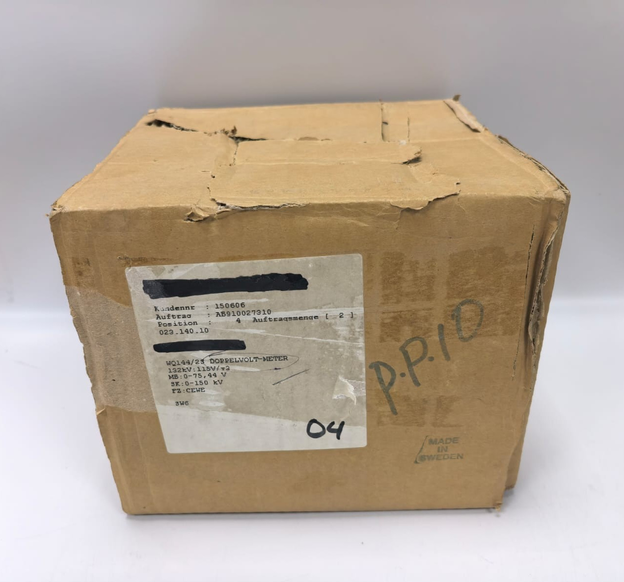 CEWE WQ144/23 CEWE INSTRUMENT WQ144/23 DUAL VOLT METER 132KV/115V/V3 9