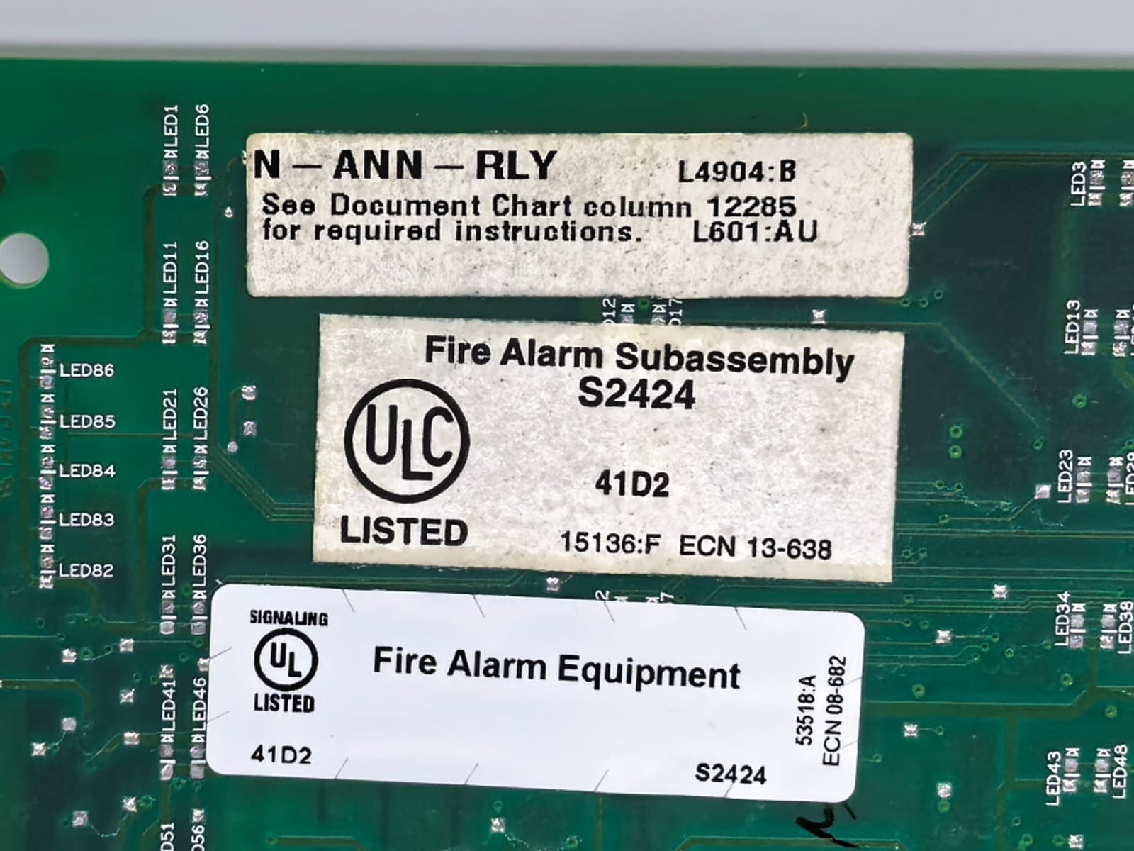 NOTIFIER N-ANN-RLY/ ANN-RLYPCB NOTIFIER N-ANN-RLY/ ANN-RLYPCB REV.A RELAY MODULE 4