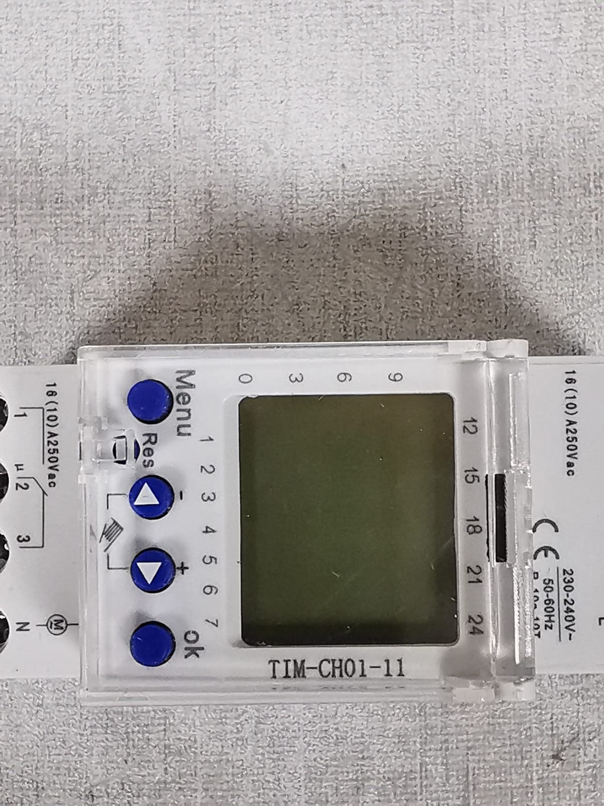 Unbranded TIM-CH01-11 TIM-CH01-11 PROGRAMMABLE TIMER 230-240V 6