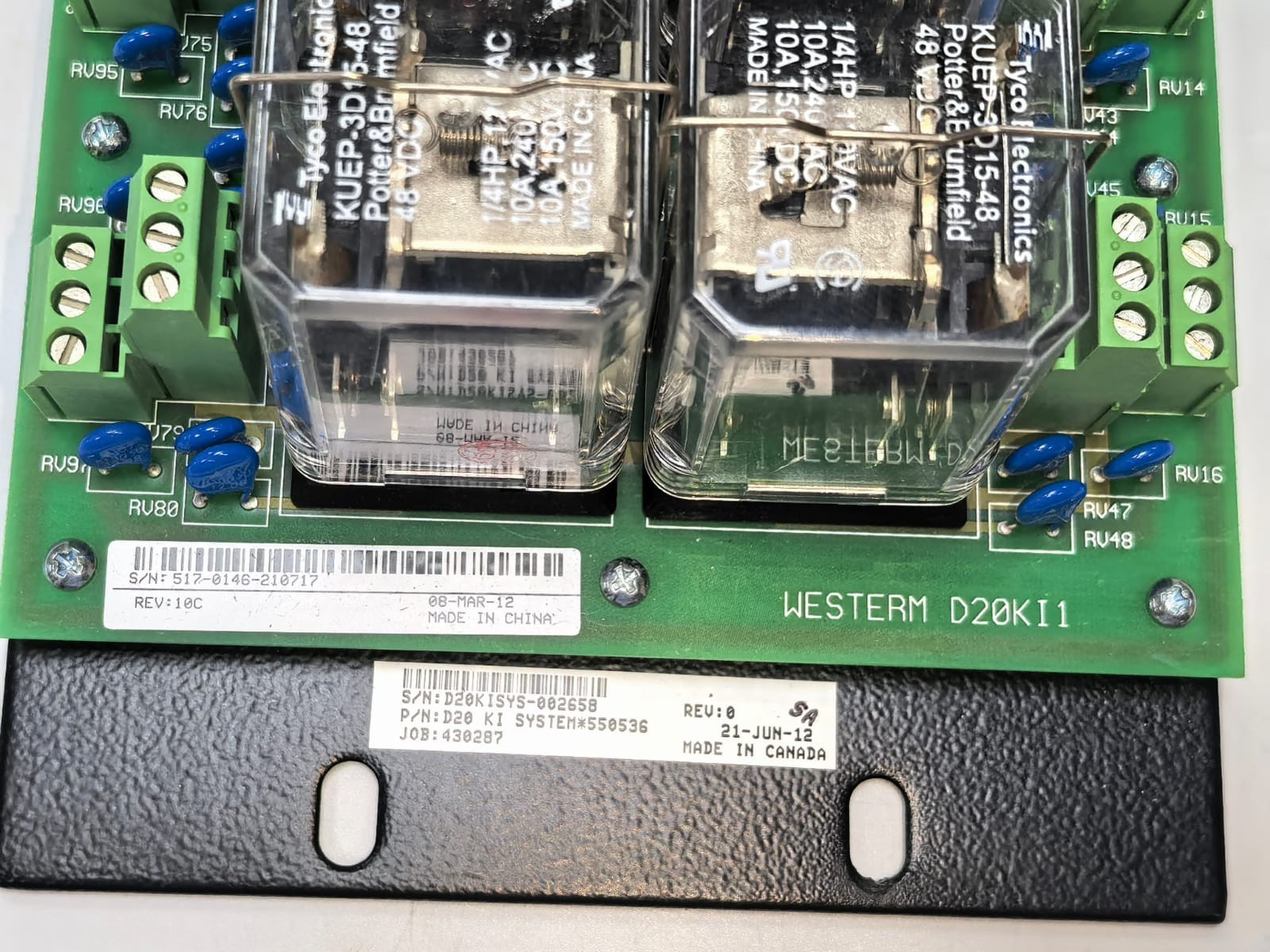 GE BOARD-550536 GE D20KI1 INTERPOSING RELAY BOARD 550536 3