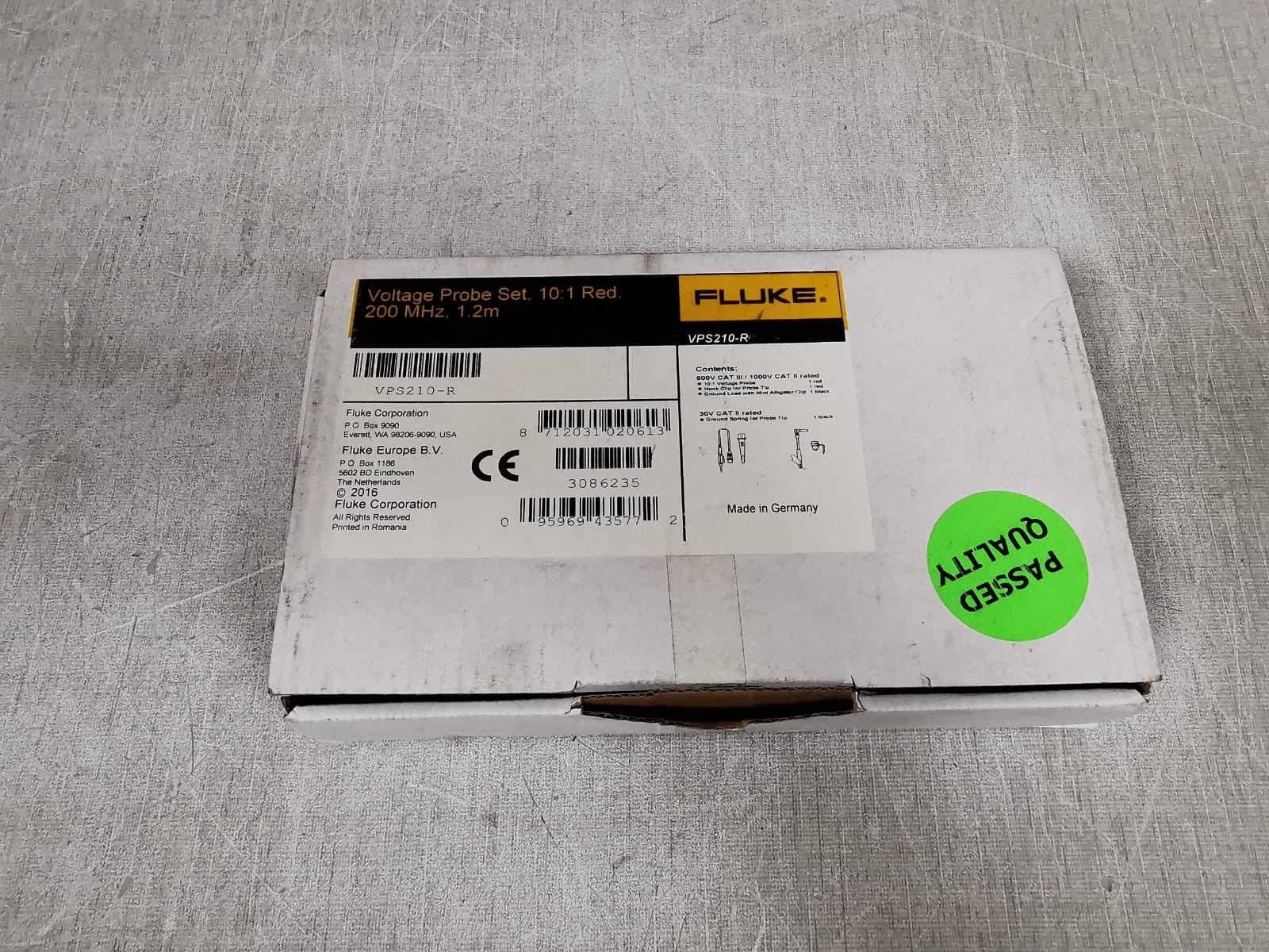 Fluke VPS210-R FLUKE VPS210-R VOLTAGE PROBE SET 10:1 RED 200MHz 1.2M 9