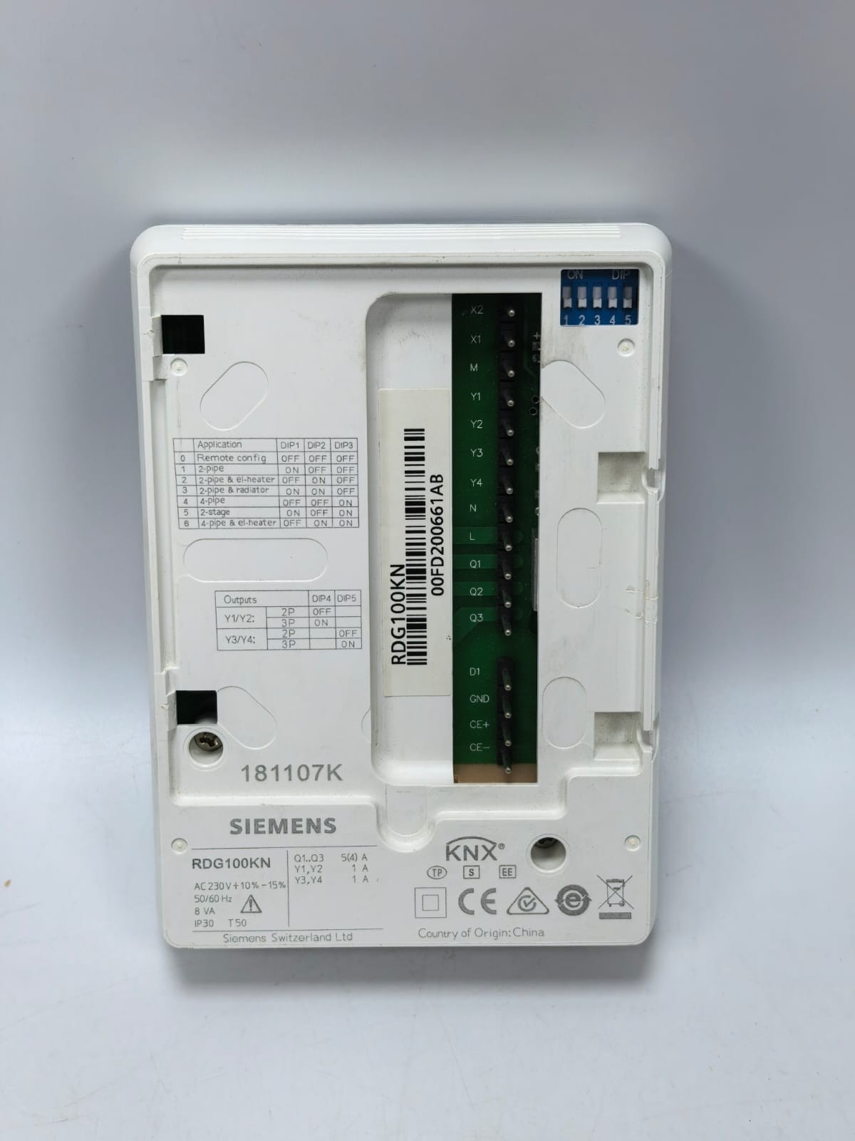 Siemens RDG100KN SIEMENS RDG100KN ROOM THERMOSTAT 181107K 5