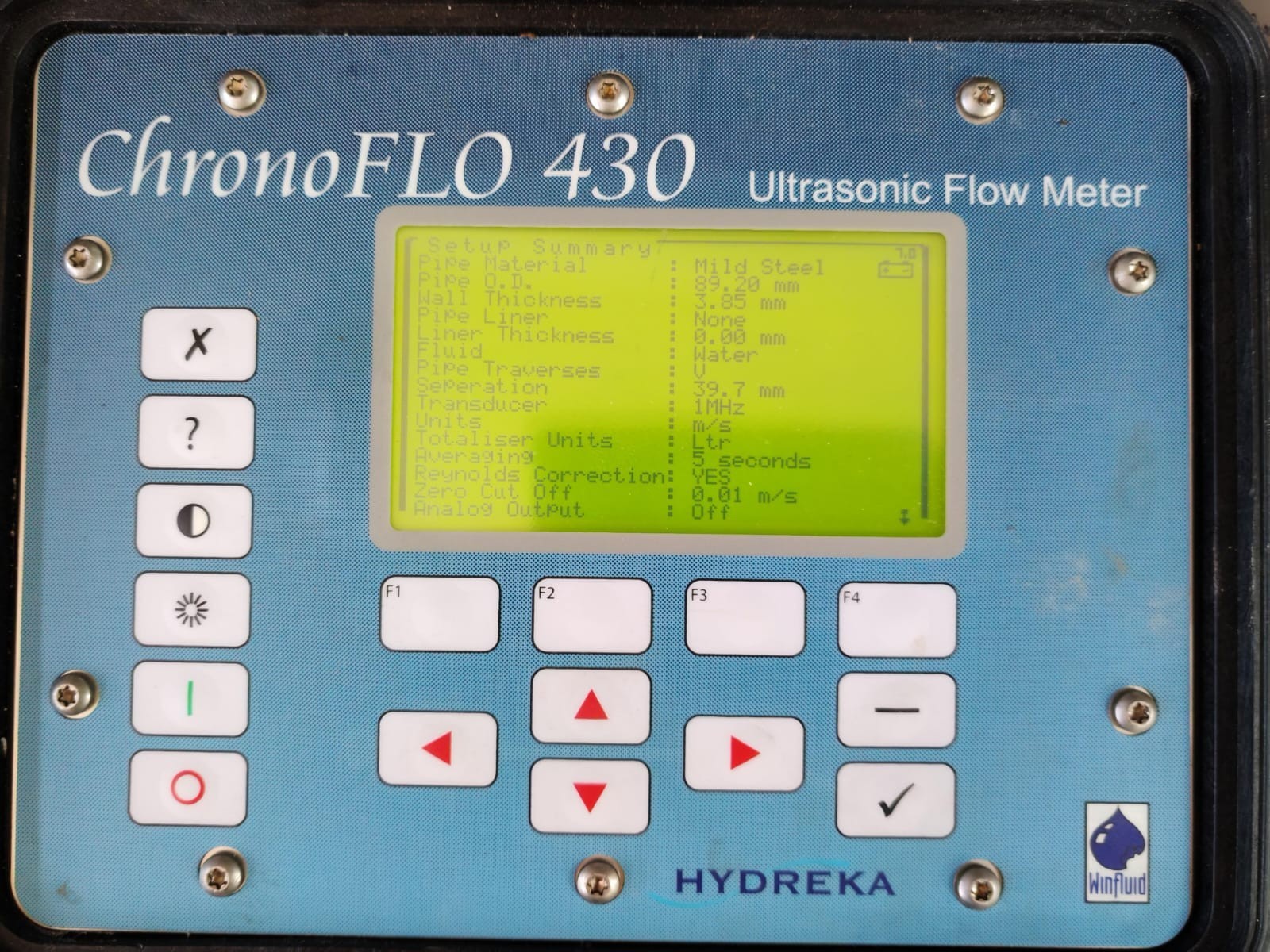 HYDREKA HYDREKA HYDREKA CHRONOFLO 430 ULTRASONIC FLOW METER 4