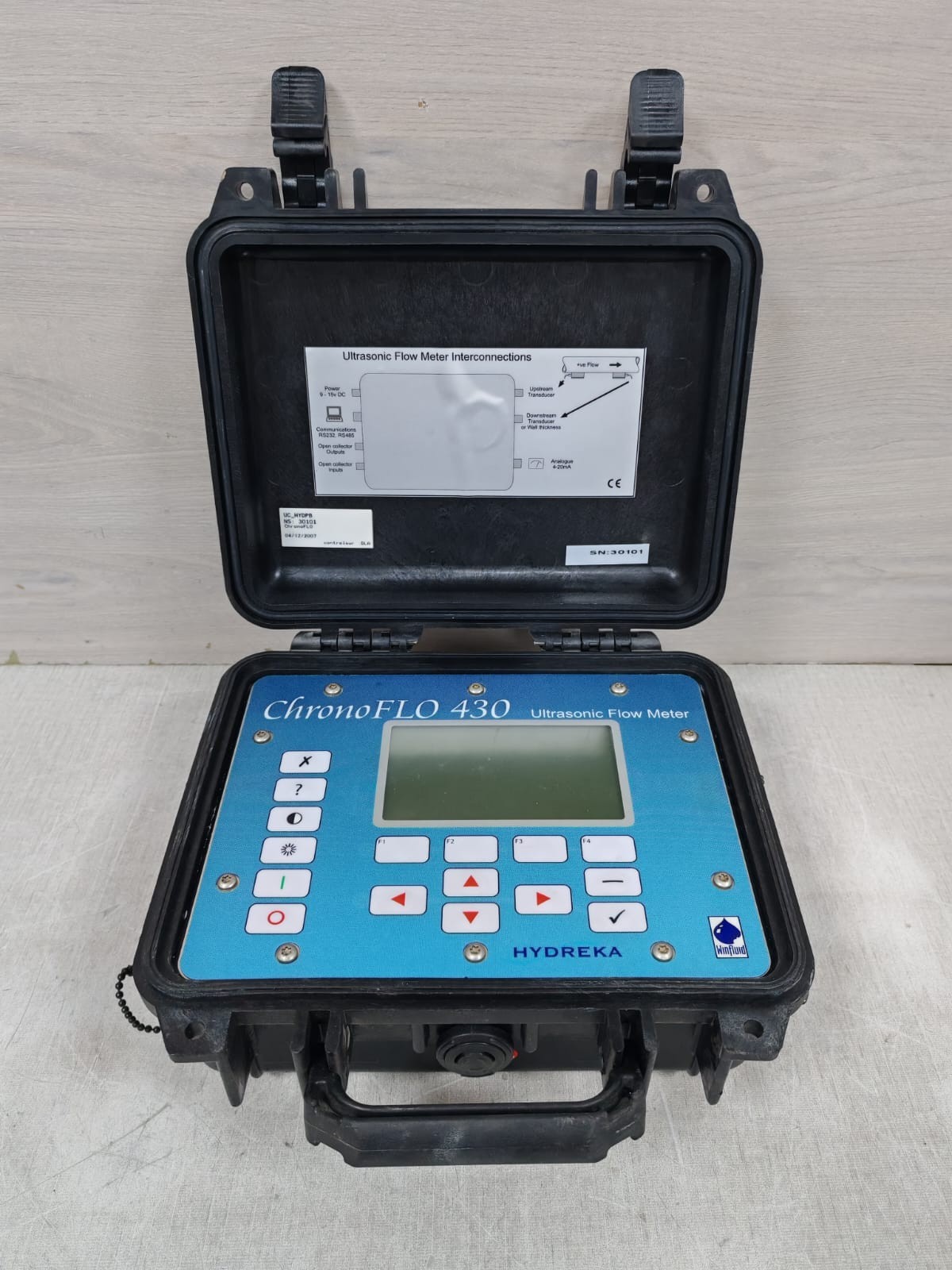 HYDREKA HYDREKA HYDREKA CHRONOFLO 430 ULTRASONIC FLOW METER 5