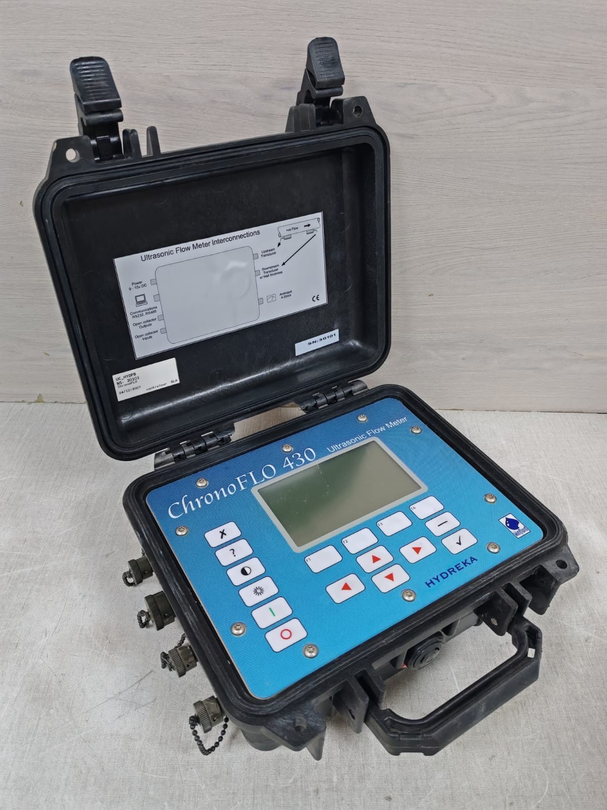 HYDREKA HYDREKA HYDREKA CHRONOFLO 430 ULTRASONIC FLOW METER 7