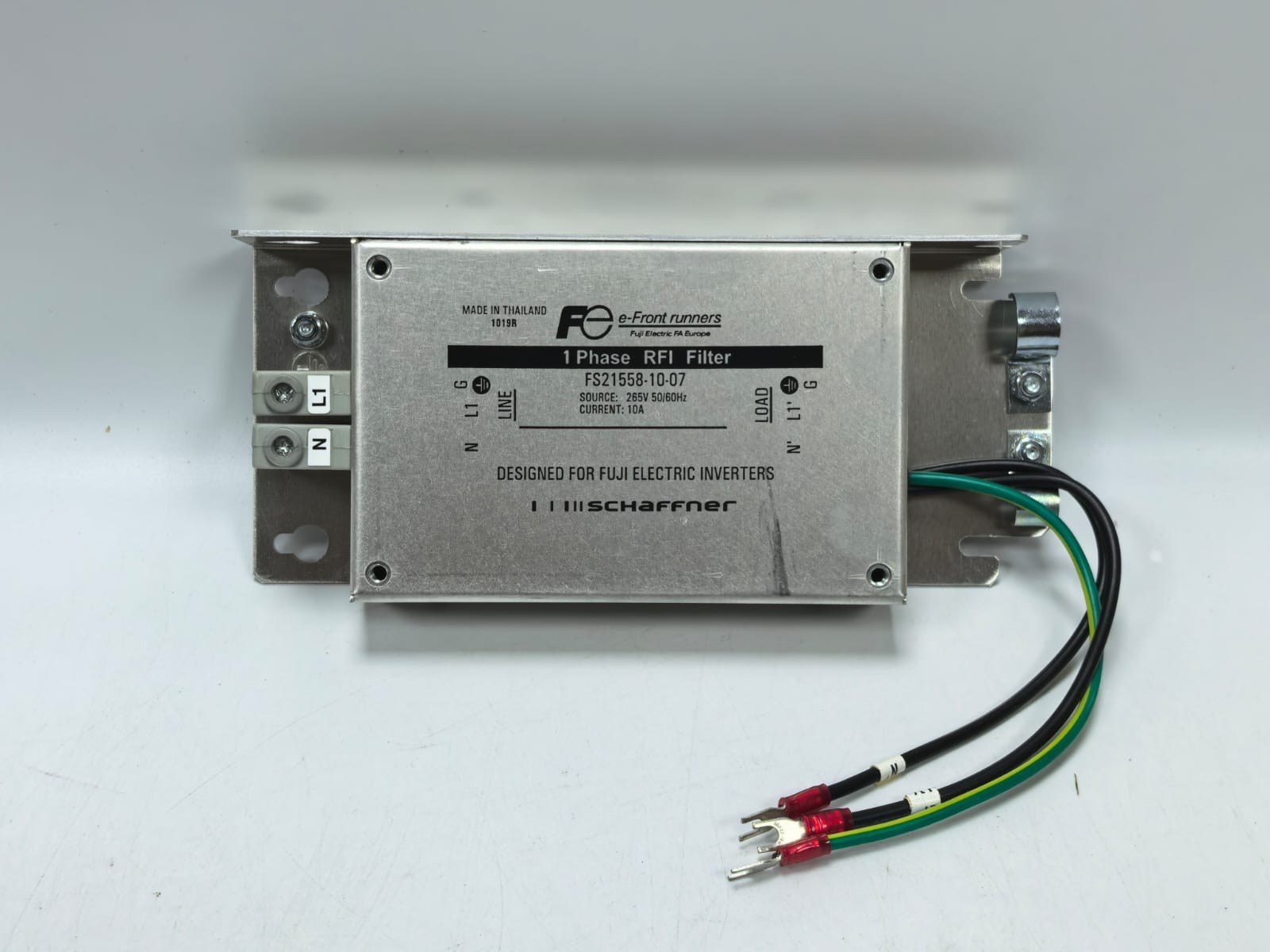 Fuji Electric FS21558-10-07 FUJI ELECTRIC SCHAFFNER FS21558-10-07 1 PHASE RFI FILTER 265V-50/60HZ 10A 2