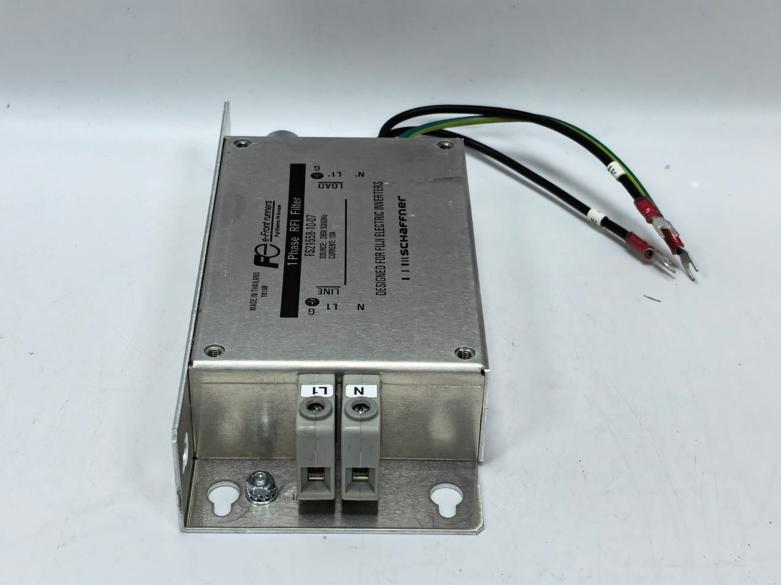 Fuji Electric FS21558-10-07 FUJI ELECTRIC SCHAFFNER FS21558-10-07 1 PHASE RFI FILTER 265V-50/60HZ 10A 5