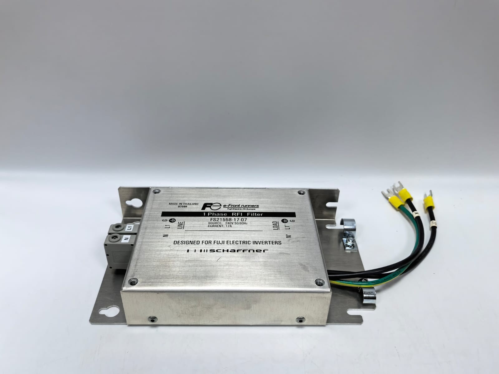 Fuji Electric FS21558-17-07 FUJI ELECTRIC SCHAFFNER FS21558-17-07 1-PHASE RFI FILTER 240V-50/60HZ 17A 4