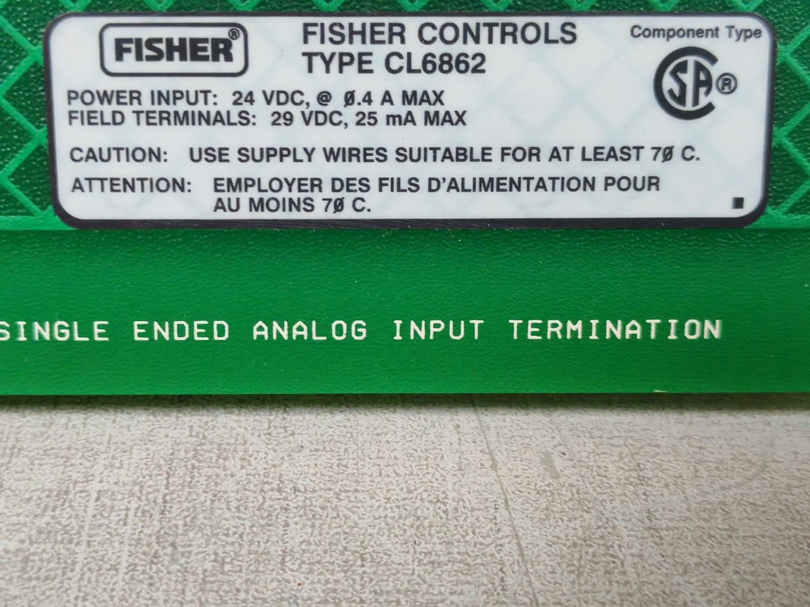 FISHER CONTROLS CL6862X1-A2 04-92 41B9148X032 REV.H FISHER CONTROLS CL6862 41B9148X032-92 005 CL6862X1-A2 04-92 41B9148X032 REV.H 2