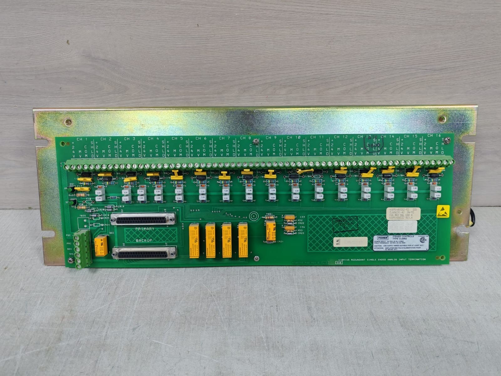 FISHER CONTROLS CL6862 41B9148X032-92 005 CL6862X1-A2 04-92 41B9148X032 REV.H