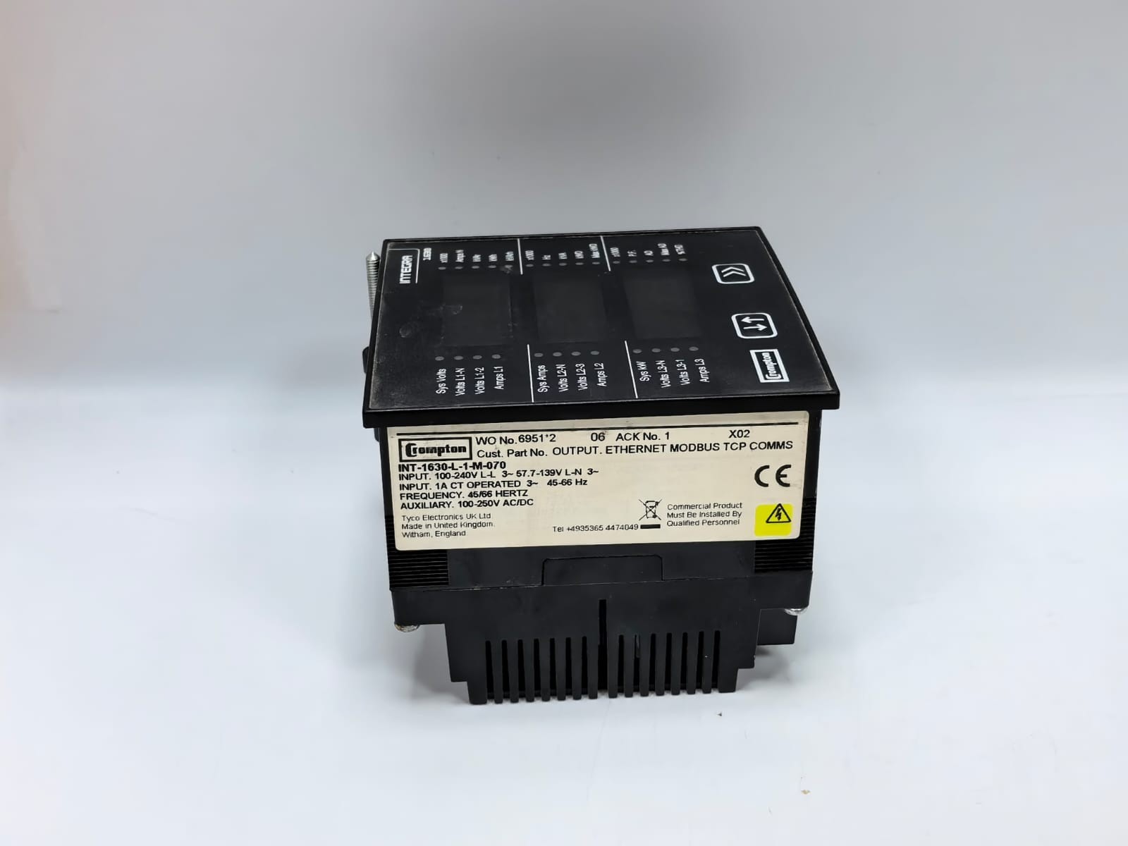 CROMPTON INT-1630-L-1-M-070 CROMPTON INTEGRA INT-1630-L-1-M-070 DIGITAL METERING SYSTEM 100-240V 6