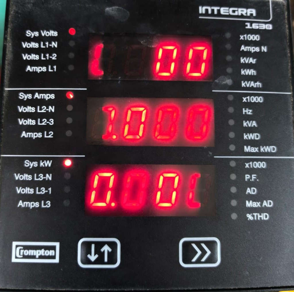 CROMPTON INTEGRA INT-1630-L-1-M-070 DIGITAL METERING SYSTEM 100-240V